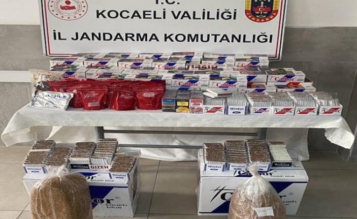 Kocaeli Jandarma'sından 2 ilçede tütün kaçakçılarına operasyon!