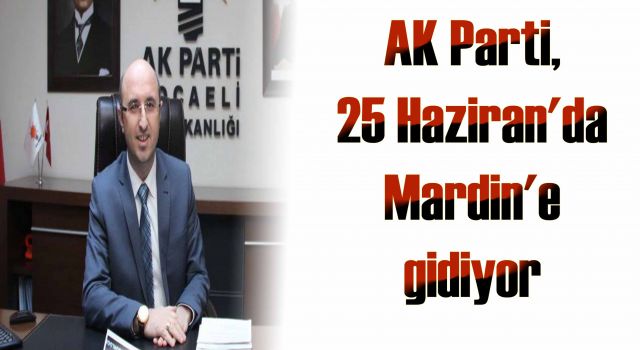 AK Parti, 25 Haziran'da Mardin'e gidiyor