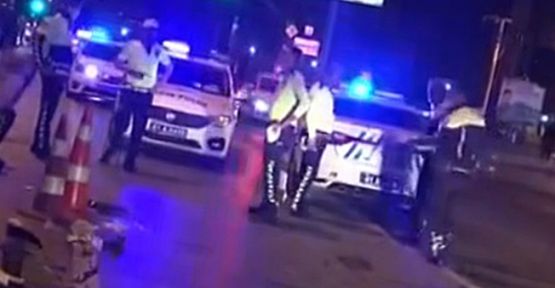 Alkollü sürücü kontrol noktasına daldı; 1'i polis 3 kişi  yaralandı!