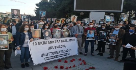 Ankara katliamında hayatını kaybedenler Gebze'de anıldı!