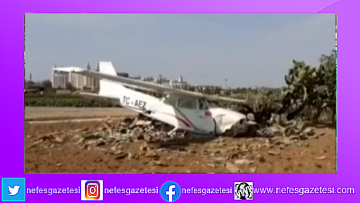 Antalya'nın Manavgat ilçesinde sivil eğitim uçağı düştü