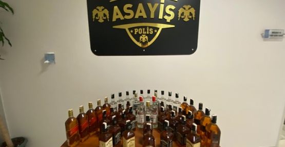 Çayırova'da sahte içki operasyonu:Tam 45 şişe !