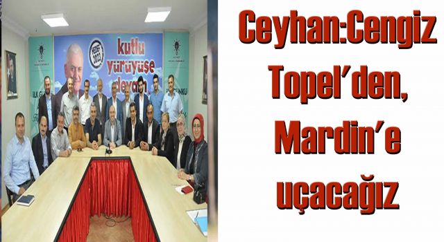Ceyhan:Cengiz Topel'den, Mardin'e uçacağız