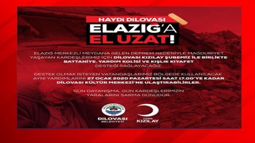  Dilovası Belediyesi ve Kızılay’dan yardım kampanyası
