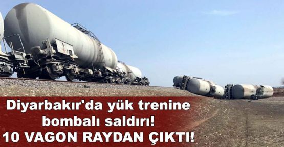  Diyarbakır'da yük trenine bombalı saldırı!