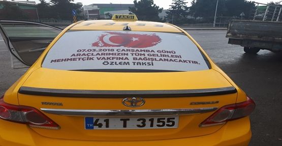 Gebzeli taksicilerden  Mehmetçiğe destek
