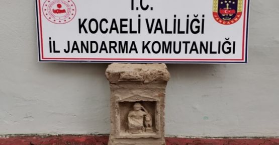 Kocaeli'de Roma dönemine ait heykel ele geçirildi
