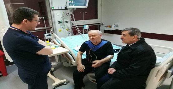 MHP Gebze’den Şehit babasına hastane ziyareti