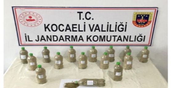 Pet şişelere zulalanmış uyuşturucu Jandarma'ya takıldı!