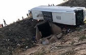 Erzurum'da feci kaza! Yolcu otobüsü şarampole devrildi
