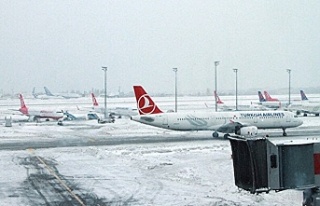 İstanbul'da kar yağışı nedeniyle uçak seferleri...
