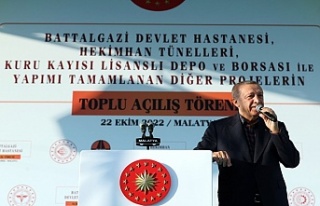 Cumhurbaşkanı Erdoğan, Malatya'da 133 projeyi...