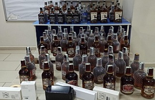 Uygulamada durdurulan araçta 91 şişe kaçak alkol...