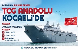 TCG Anadolu, 30 Kasım’da Kocaeli’ye geliyor