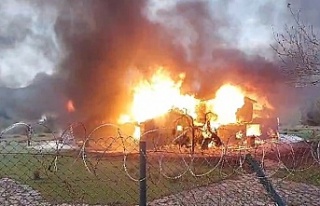 Çiftlik evi alev alev yandı!