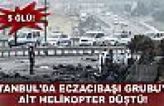 İstanbul'da Eczacıbaşı Grubu’na ait helikopter...